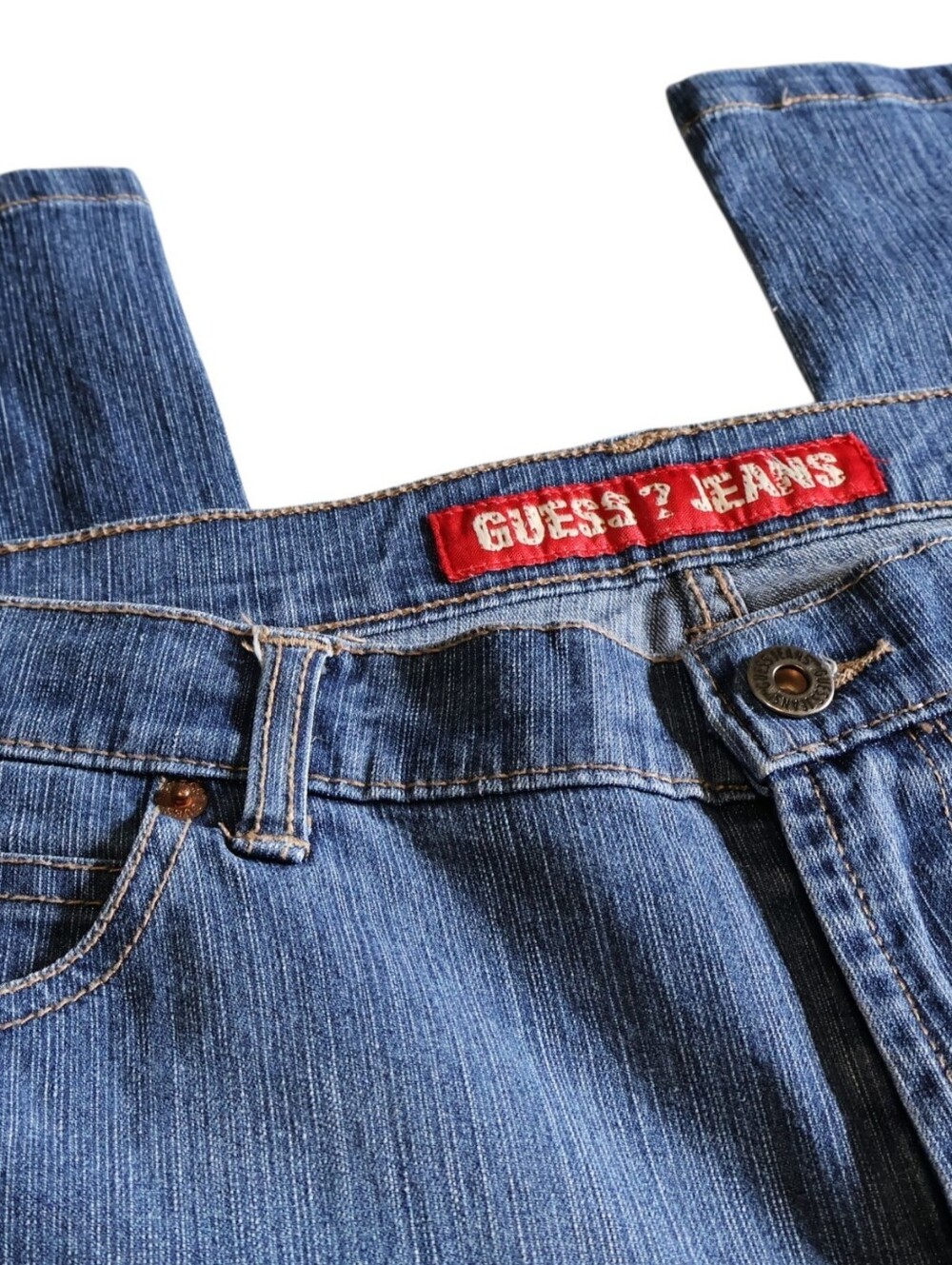 Vintage 90s Guess Jeans Red Spellout Logo - Subtle Bootcut